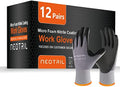 NEOTRIL Safety Work Gloves MicroFoam Nitrile Coated-3/6/12/36 Pairs, Breathable by NEOTRIL