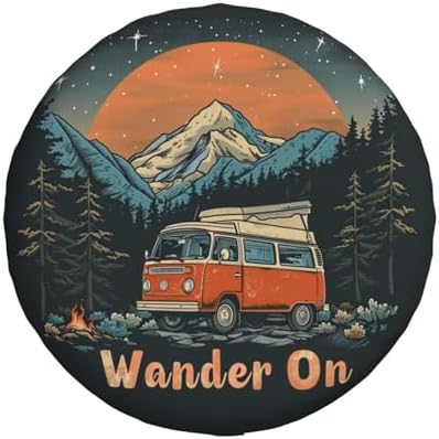 Spare Tire Cover Happy Campers Wheel Tire Cover Waterproof Sun Protection by Unknown
