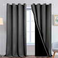 Yakamok Dark Grey 100% Blackout Curtains 108 Inches Long 52" Wide 2 Panels by Yakamok