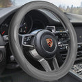 HAOKAY Top Grade Gray Genuine Leather Steering Wheel Cover Men Women, Luxury by HAOKAYAUTOPRODUCTS