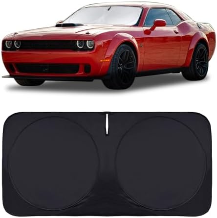 Windshield Sun Shade for 2015-2024 2025 Dodge Challenger Accessories Front by INSAUTO