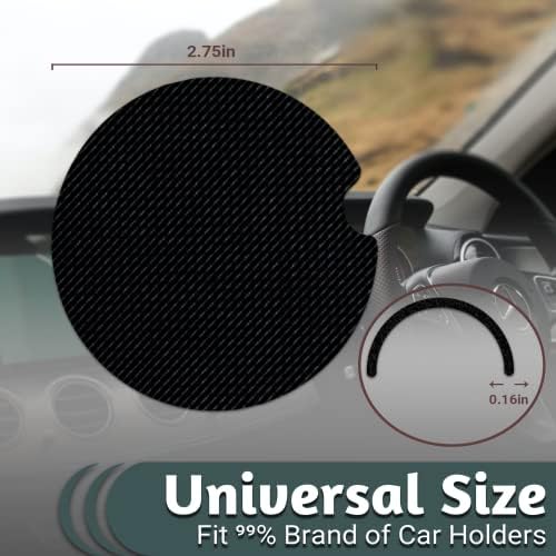 Yonlevres Car Coasters for Cup Holders, Skull Skeleton, 2 Pack - Image 3