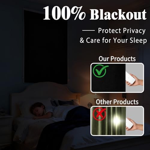 100% Blackout Adhesive Blackout Curtains- Self Stick Shades Window Blinds - Image 2