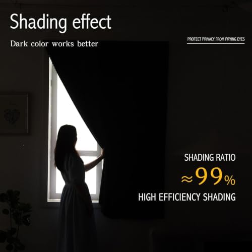 Portable Light Blocking Curtains Self-Stick Design, Removable Adhesive Window - Image 4