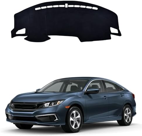 Dashboard Mat Cover for Honda Civic 2016-2021 Nonslip Center Console Sunshield by BOLTRY