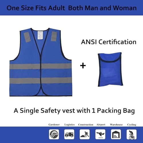 Blue Safety Vests 20 Pack - Image 2
