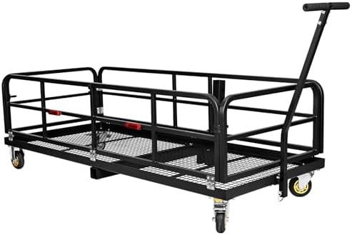 Trailer Hitch Cargo Rack with Handle & Wheels, Folding Hitch Mount Cargo by Unknown