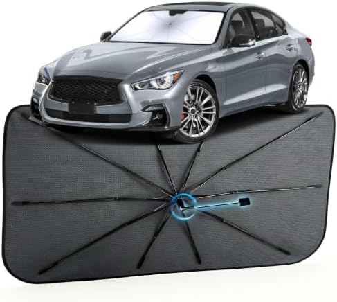 Car Windshield Sun Shade for Infiniti Q50 2014-2026, Foldable Car Sunshade by MakeLifeBetter