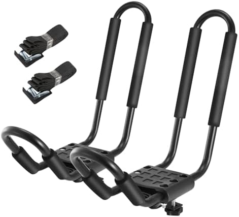 J-Bar Kayak Carrier Roof Rack, Universal Car Top Mount, 220 lbs Load Capacity - Image 2