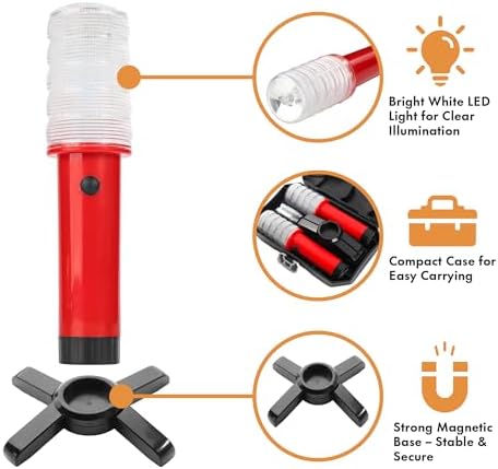Twinkle Star LED Emergency Roadside Flares Kit - Image 3