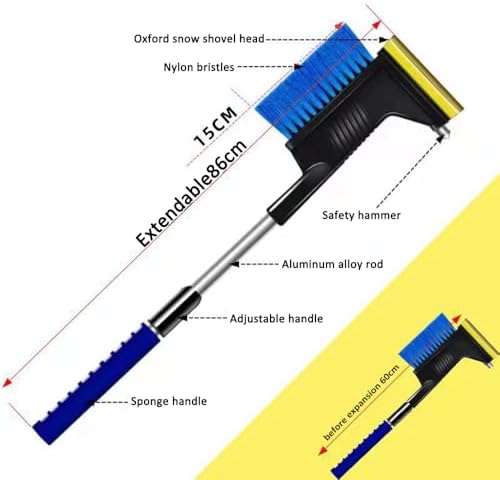 Snow Brush with Ice Scraper, Telescopic 60-86 cm - Image 2
