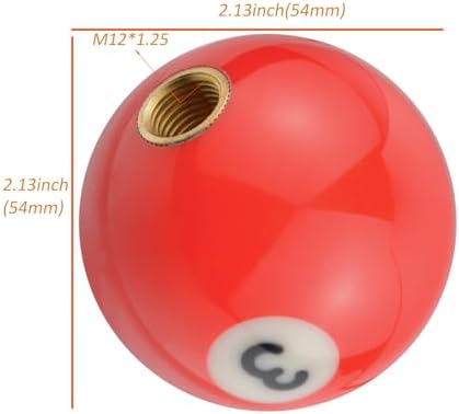 3 Ball Billiard Shift Knob Polished Car Racing Gear Shifter Grip - Image 2