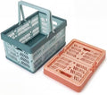 2-Pack Large Foldable Storage Crates, 33.7L PP Collapsible Bins Blue+Pink by Unknown