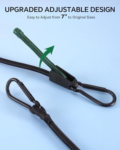 Lucky Straps 24" Red Adjustable Carabiner Bungee Cords - Image 2