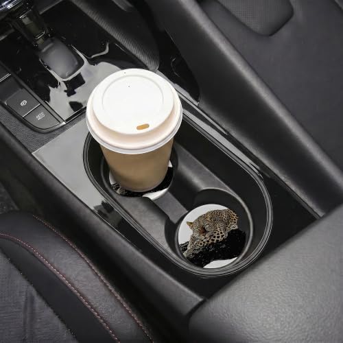 Black Leopard Car Coasters for Cup Holders, Absorbent Car Coaster for Women - Image 5