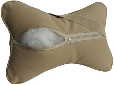 Car Neck Pillows Both Side Pu Leather 2pieces Pack Headrest Fit - Image 5