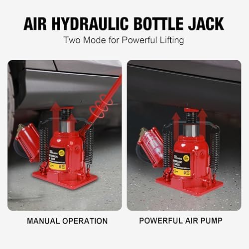 Big RED Air Jack, 20 Ton Hydraulic Bottle Jack, Lift Range 7-1/16" to 12-5/8" - Image 2