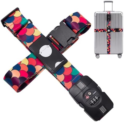 Travelkin Luggage Straps TSA Approved, Suitcase Straps by MoreThanTravel