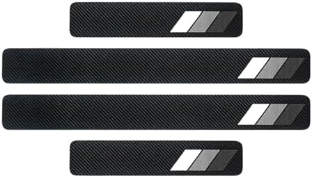 ZIMISI 4PCS Tri-Color Door Sill Protectors, Anti-Scratch Carbon Fiber Entry by Unknown
