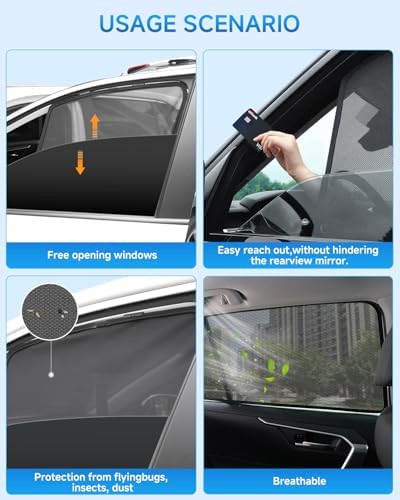 Car Window Shades for Toyota-4 Runner, 4 Pack Car Window Cover for Baby Sun - Image 5