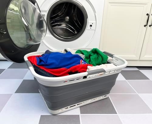SAMMART 42L Collapsible Plastic Storage Basket by SAMMART