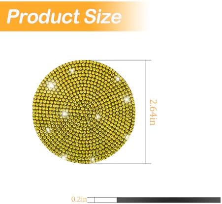 Osilly 2PCS 2.75 Inch Rhinestone Cup Holder Coasters - Image 2