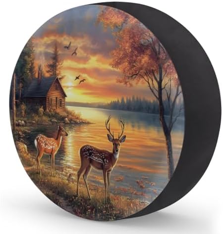Rv Spare Tire Cover Wheel Forest Animals Deer Autumn Tire Covers Wheel - Image 2