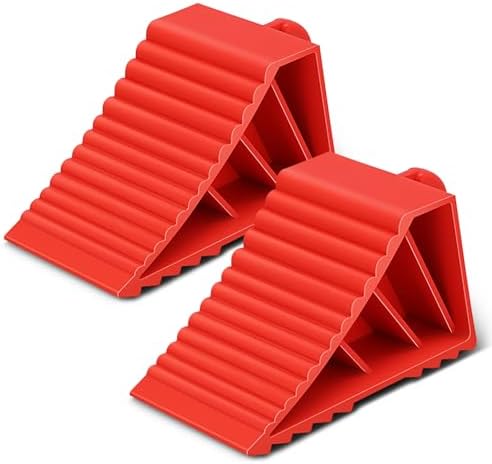DNA MOTORING 2pcs Wheel Chocks Tire Chocks, Trailer Wheel Chocks RV Wheel Chocks by DNAMOTORING