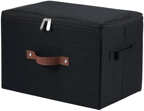 Storage Bins with Zipper Lids Decorative Lidded Baskets Boxes by VinneGenzz