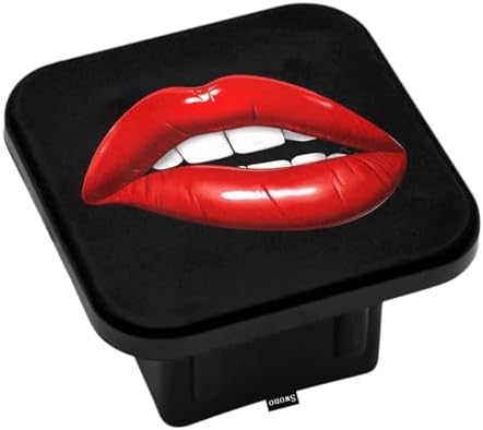 Swono Sexy Red Lip Hitch Tube Cover 2 Inch, Female Mouth by Swono