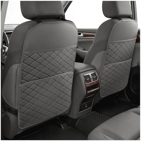 Seat Back Protectors for Kids, Car Kick Mats for Front Seats by SMOQIO