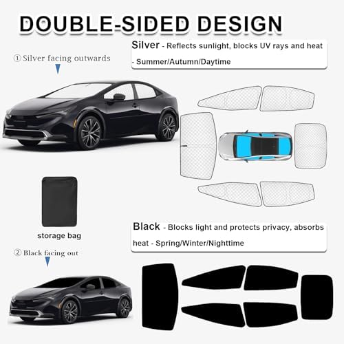 KMF 6pcs Thicken Sun Shades for Toyota Prius 2023-2025 2026 Accessories - Image 4