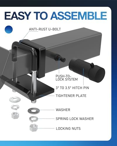 TOPICK Hitch Tightener & Trailer Hitch Pin Lock Set - Image 5