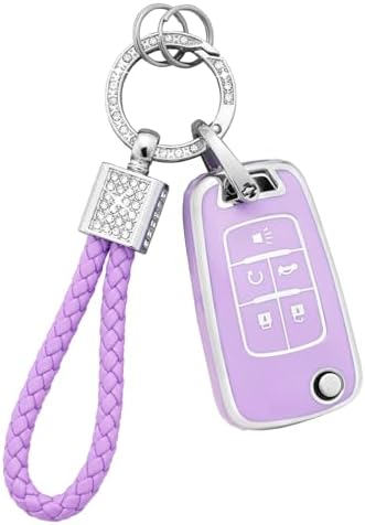 PIFOOG Key Fob Cover Fit for Chevy 5 Button Malibu Equinox Camaro Trax by PIFOOG