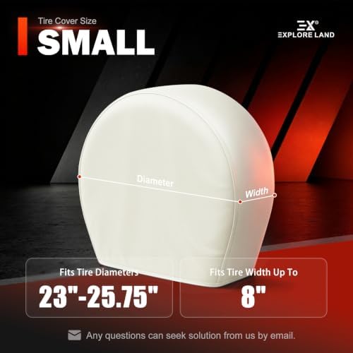 Explore Land Tire Covers 2 Pack Fit Tire Diameters 23-25.75 inch, Off White - Image 6
