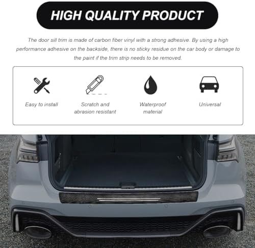 9 PCS Car Door Sill Protector, Waterproof Carbon Fiber Style Car Door Entry - Image 6