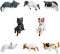 8 Pcs Cute Cat Car Accessories Funny Resin Cat Figurines by Twpribarn