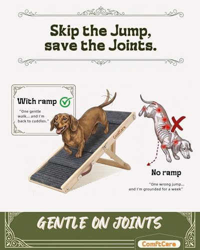 Dog Ramp for Couch, Adjustable Foldable Portable for Small Dogs - Image 3