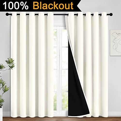 Yakamok Cream 100% Blackout Curtains 96 Inches Long - Image 2