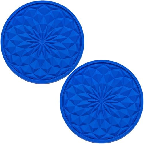 2 Pack Silicone Car Cup Holder Coaster – 2.75 Inch Non-Slip Drink Mat, by MEAJOO