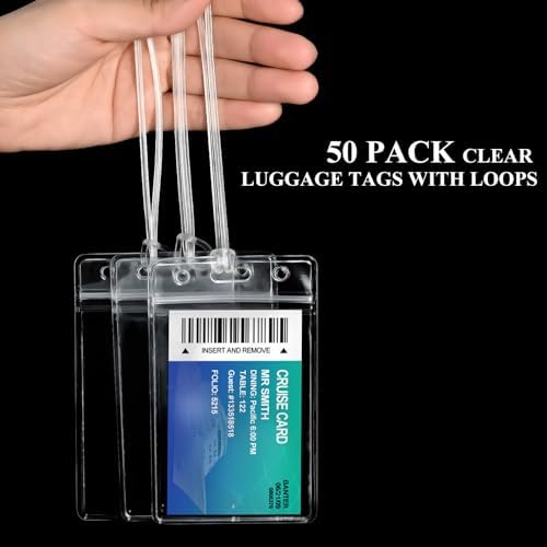 50 Pack Luggage Bag Tag Holders - Image 5