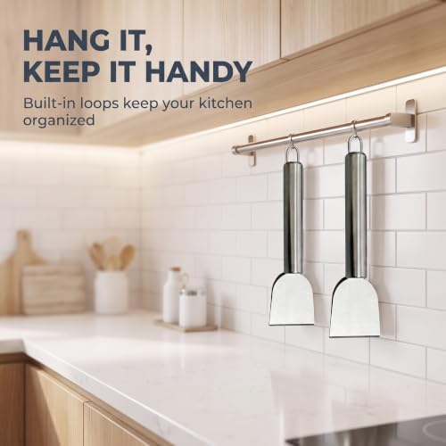 Stainless Steel Kitchen Ice Scraper, 2 Pack Multipurpose Freezer Defrosting - Image 3