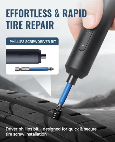 AUTOWN Tire Repair Kit with Tire Plug Screw Type, Heavy Duty Emergency Tool - Image 5