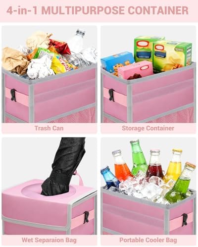 Capolo Car Trash Can with Lid, Leakproof Car Garbage Can - Image 5