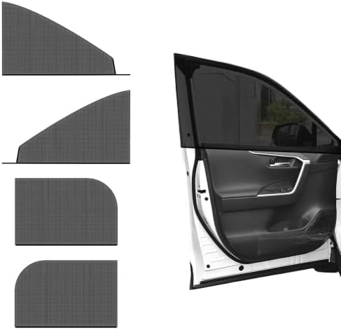4 PCS Car Window Shades, Double-Layer Automotive Front & Rear Side Window by Unknown