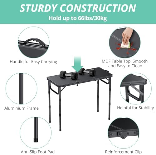 VINTEAM Tri-Folding Camping Table - Image 6