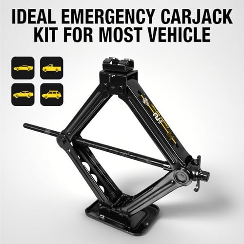 YELLOW JACKET Scissor Car Jack 2 Ton Tire Changing Kit - Image 7