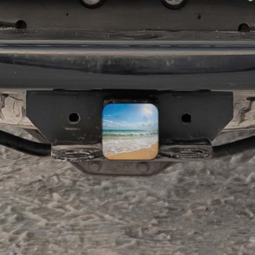 Swono Beach Tow Hitch Covers Paradise Sandy Beach Coast Ocean Waves Sturdy - Image 5