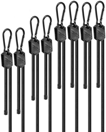 24" 36" 48" Black Adjustable Carabiner Bungee Cords by LuckyStraps