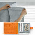 100% Blackout Curtains for Bedroom Stick On Curtain Window Shades Pull Down by Sovtfides